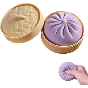 Giant Glitter Dumpling💜✨ Giant Bun Soft Stress Relief Toy with Steamer Box| Super squishy, slow rising and oddly satisfying to squeeze, perfect for adults who love cute comfort toys and stress relief moments😌 Valentine’s Day is coming-give a fun, coz