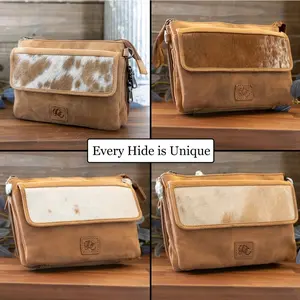 Brown or Black Hair on Hide Bobbie CC Crossbody