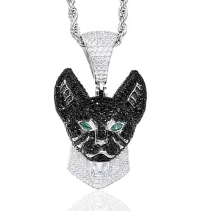 【#P816】Egyptian Guardian Cat Pendant UCCIYO 18k Gold-Plated Lab-Created Moissanite S925 Sterling Silver Moissanite Pendant Necklace For Women Men Hip Hop Jewelry Gift