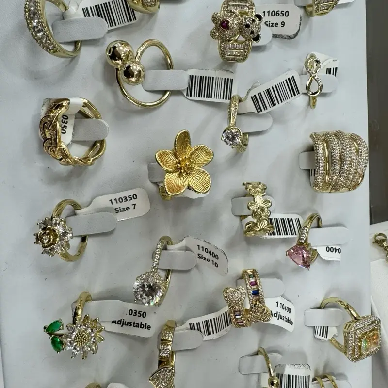 Lote anillos dama include display