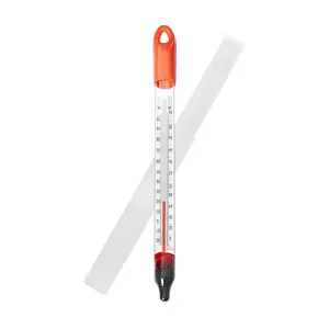 Fermentaholics Floating Glass Thermometer for Cooking & Fermentation, Large 9" Dual Scale (0–220°F / –20 to 100°C) – for Brewing, Cheesemaking, Pasteurizing, & Kitchen Use – Plastic Case Included