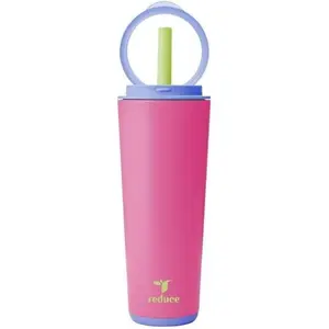 Pink Hydration Arm Candy Tumbler with Straw, Pink, Insulated Stainless Steel, Pop-Up Handle, Fits Cupholders