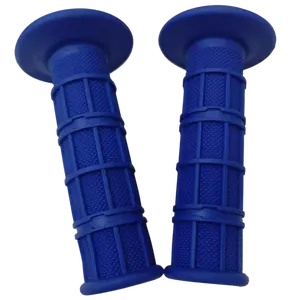 7/8" 22mm 24mm Blue Motorcycle Grips, Non-Slip Soft Rubber Handlebar Grips for Dirt Bike ATV Off Road Scooter, 1 Pair