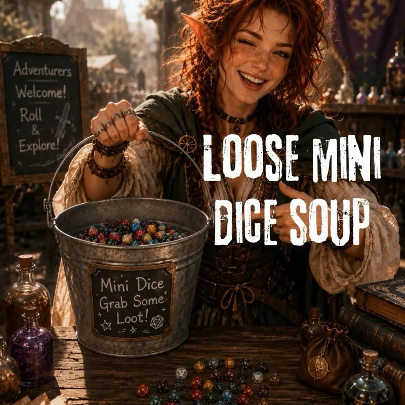 LOOSE MINI ACRYLIC DICE SOUP [AS SHOWN IN VIDEOS]