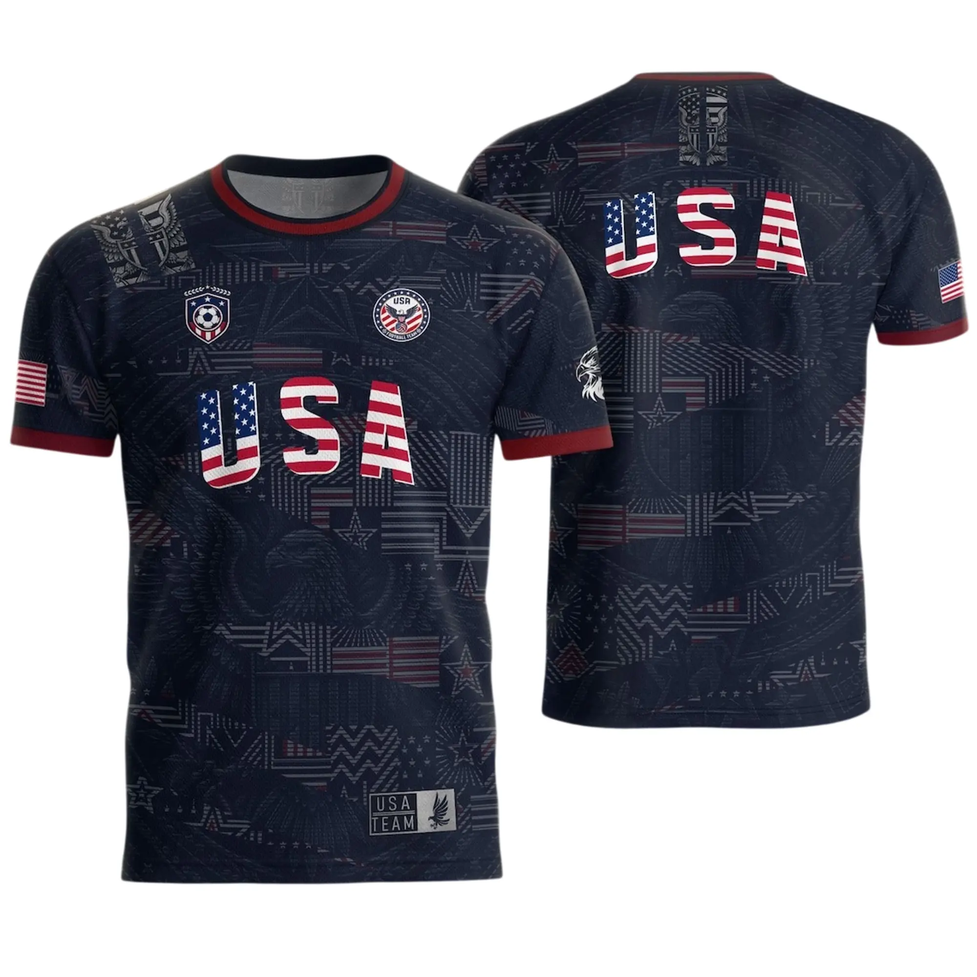 America Soccer Jersey for Men & Women, USA Football Team Jersey, USA Soccer Shirt 2026, Game Day Outfit, United States Team Fan International Football Shirt Retro Streetwear Top, Professional Football Top for Sports & Outdoor Activities