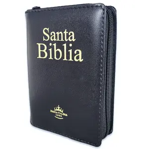 Bible in Spanish Pocketsize with Zipper Reina Valera 1960 Imitation Black Leather with Index
