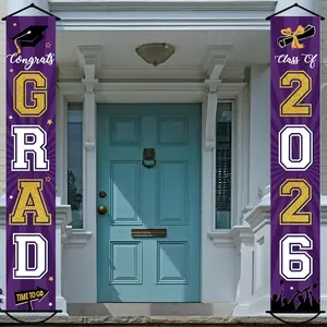 2026 Graduation Banner Congratulations to 2026 Graduates, Porch Logo, Party Decoration Supplies Welcome Interior External Door Decoration 180x30cm