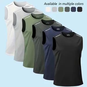 Men's Sports Tank Top Knitted Sleeveless Active Wear for Gym & Outdoor Activities in Multiple Colors