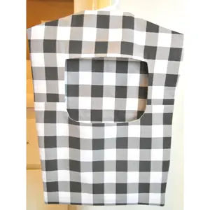 Vintage Style Clothespin Bag with Black and White Buffalo Checks