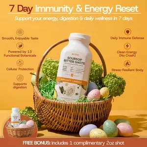 BITTE Soursop Bitters – Immune & Energy Shots | Functional Herbal Bitters for Daily Energy, Immune Defense & Focus | Infused with Soursop,
