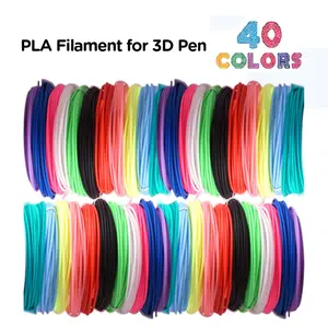 40 Color Pla Filament Set for 3D Printer, Single Line Length 3m Total 120m, Random Colors, Durable Material for DIY Projects