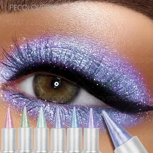 6pcs Glittery Eyeshadow, Matte Finish, Eyeshadow Stick, Glitter Shimmer Eyeshadow, Glitter Eyeshadows, Perfect for Halloween & Daily Eye Makeup