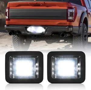 LED License Plate Tag Lights Compatible with Ford F150 2015 2016 2017 2018 2019 2020 2021 2022 2023 Tag Light F150 Raptor 2015-2023 Clear Lens 6000K White 2 count