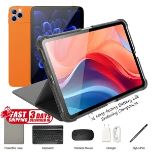 Ultra Slim 10.1” Android Tablet with Keyboard & Stylus, All-in-One Device for Summer Learning, College Prep & Internship Work, Perfect for Daily Productivity & Entertainment