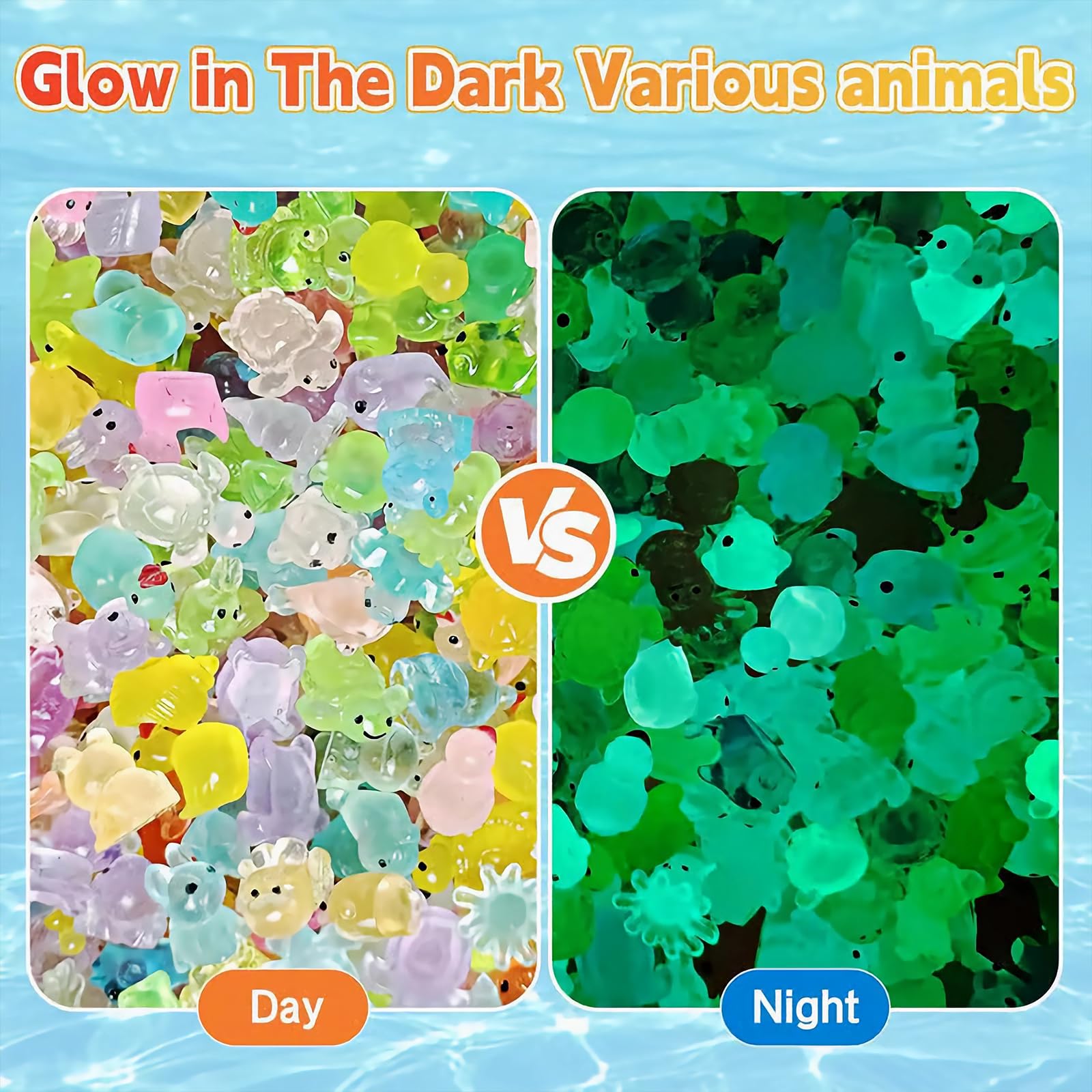 2026 New Mini Glow in the Dark Animal Resin Models, CuteCollectible Figurines, Dollhouse Decor, Fairy Garden Decor,Birthday Party Gift, DIY Crafts Ornaments, Resin AnimalSculptures