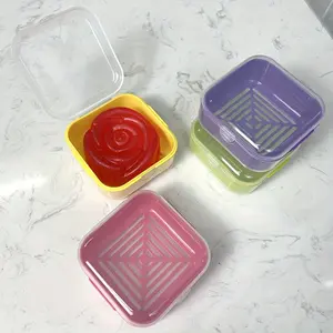 Plastic Square Soap Box, Soap Canister, Travel Soap Container With Lid, Portable Soap Case, Sealed Dust-proof Soap Holder Box, Drain Soap Dishes, Soap Saver For Travel Camping Gym, Travel Essentials, Bathroom Accessories