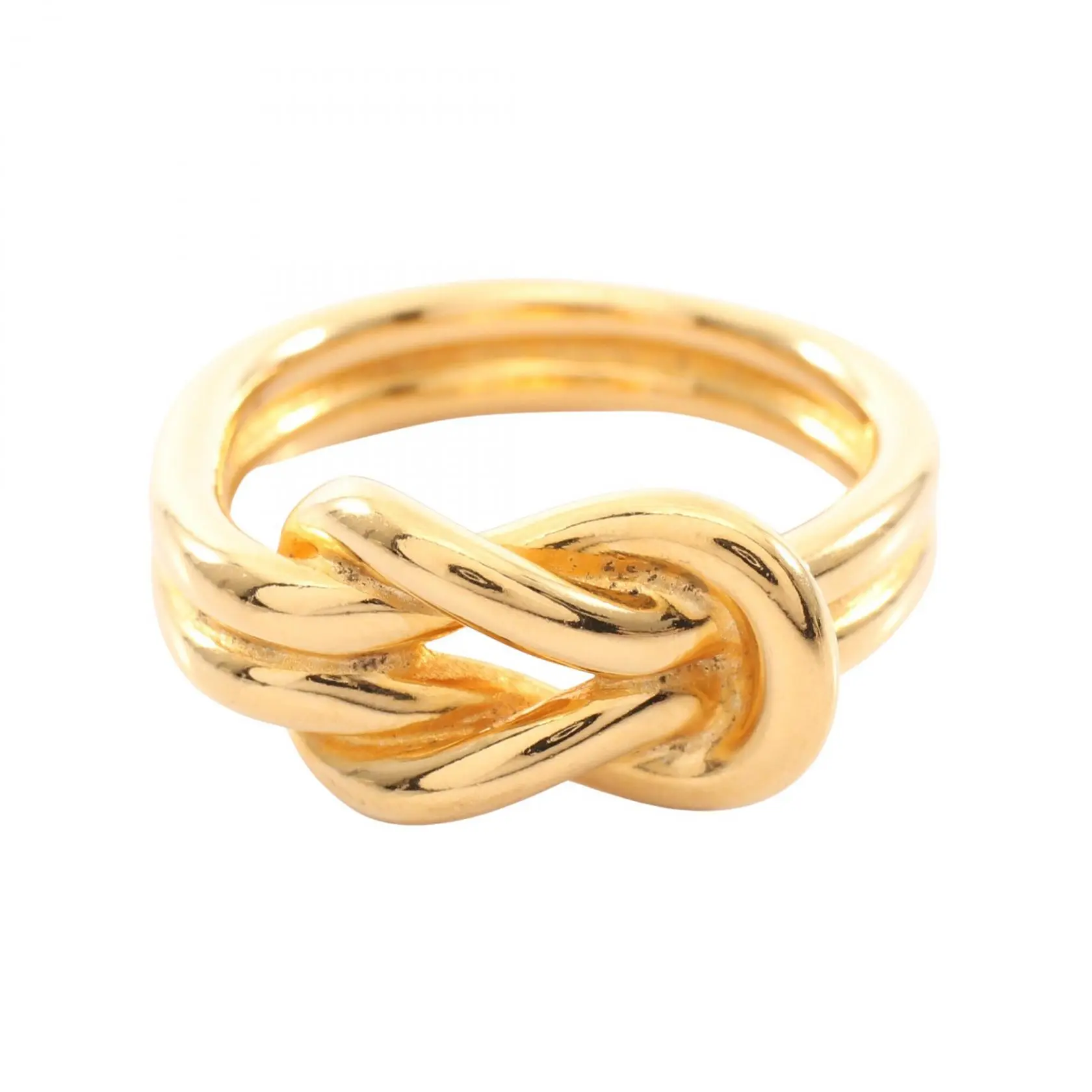 Pre-owned HERMÈS Gold-plated Small Leather Goods Hermes Atame Scarf Ring Accessory