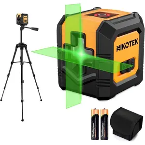 Level Self-Leveling Green Beam Horizontal and Vertical Cross-Line for Home Decoration Carrying Pouch, Battery Included (NK01G With 47 inch Tripod)