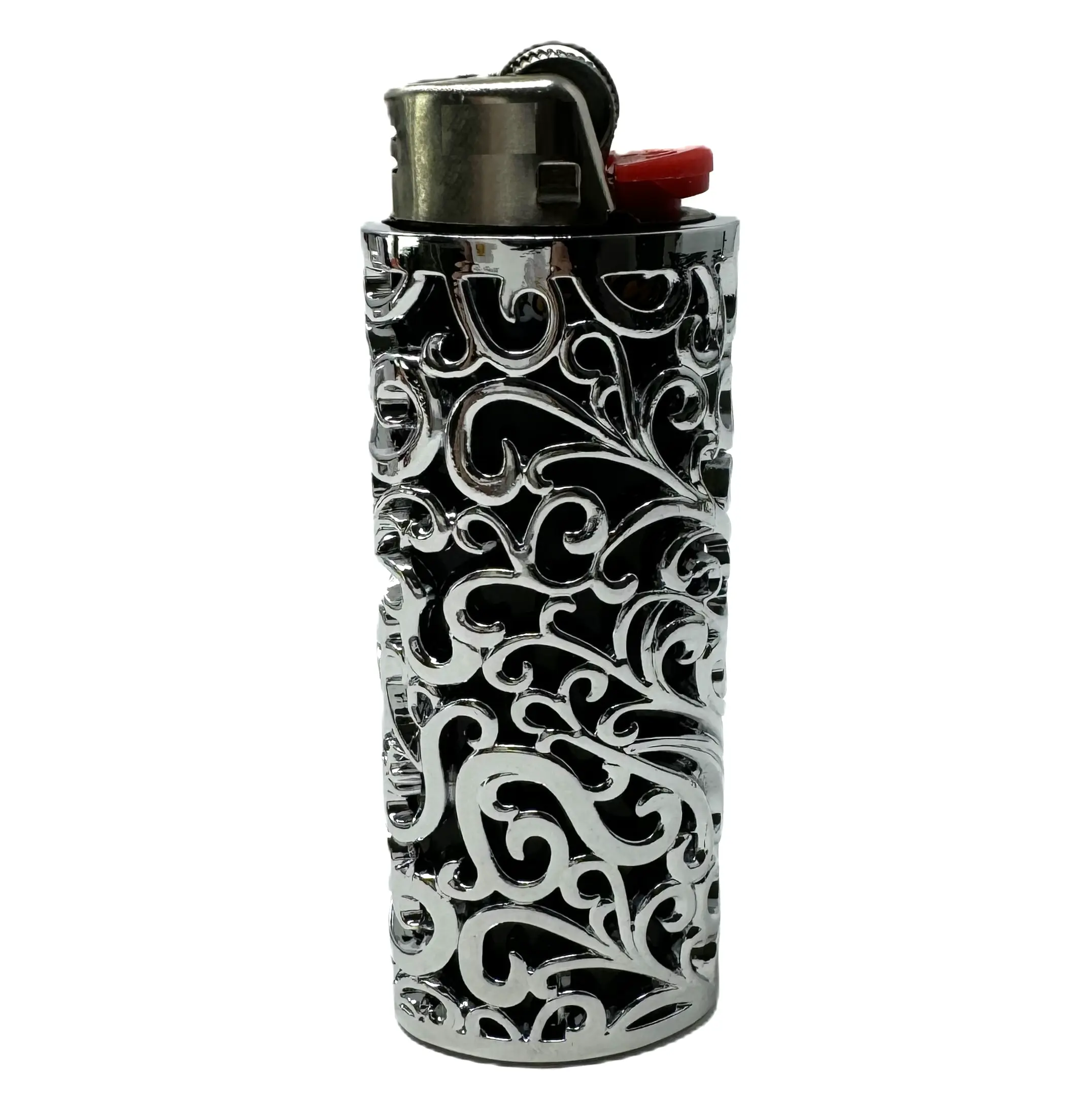 Metal Lighter Case Cover Lighter Pouch Fits Bic Lighter Standard Size J6 Gun metal