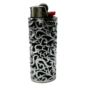 Metal Lighter Case Cover Lighter Pouch Fits Bic Lighter Standard Size J6 Gun metal