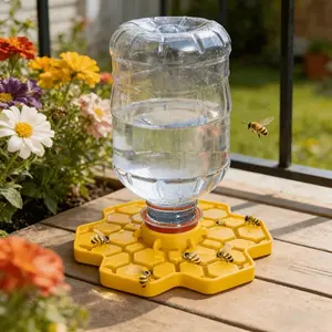 Hive Bee Drinking Tool, Safe Bee Feeder for Garden, Patio and Outdoor, Includes Resting Place, Beneficial Bee Waterer for Bees and Butterflies