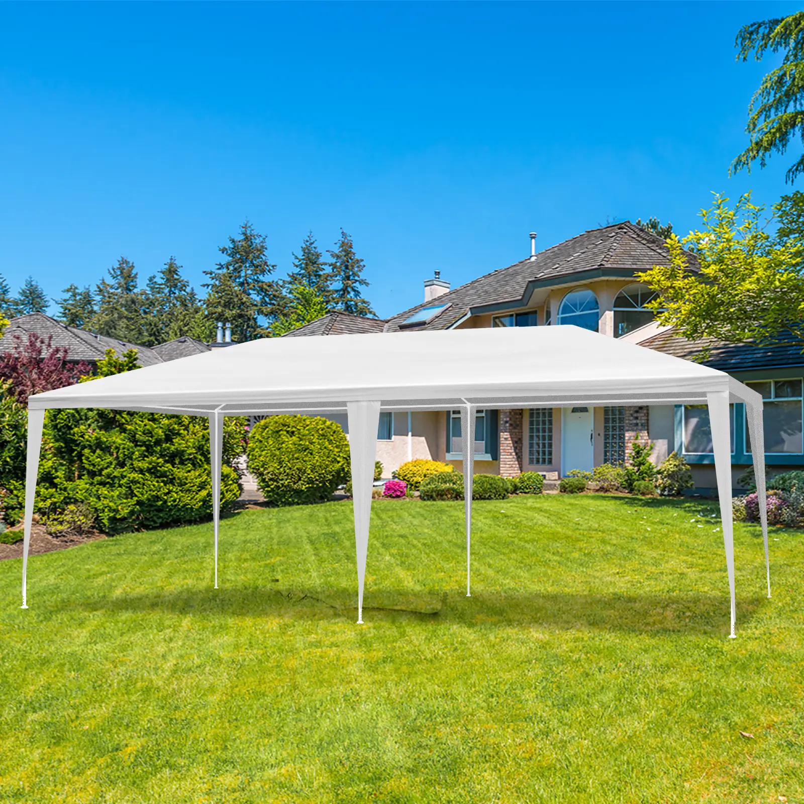 Waterproof Outdoor Wedding Canopy Tent 10Ft X 20ft / 30Ft, Freestanding Patio Gazebo With Zipper Doors And Detachable Side Panels, Backyard Event Tent For Garden Party Banquet Picnic