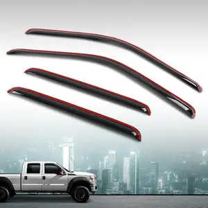 Rain Guards Window Visors Fit For 1999-2016 Ford F-250 F-350 Super Crew Cab G-PLUS