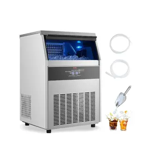 VEVOR 265lbs/24H Commercial Ice Maker, 108 Ice Cubes in 15 Minutes, Freestanding Ice Maker Machine with 66lbs Large Storage Capacity for Bar Office Restaurant, with LED Digital Display Self-Cleaning