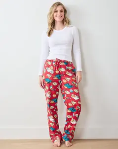 Blinis & Martinis - Tall Midweight Flannel PJ Pants - Matchbook Red