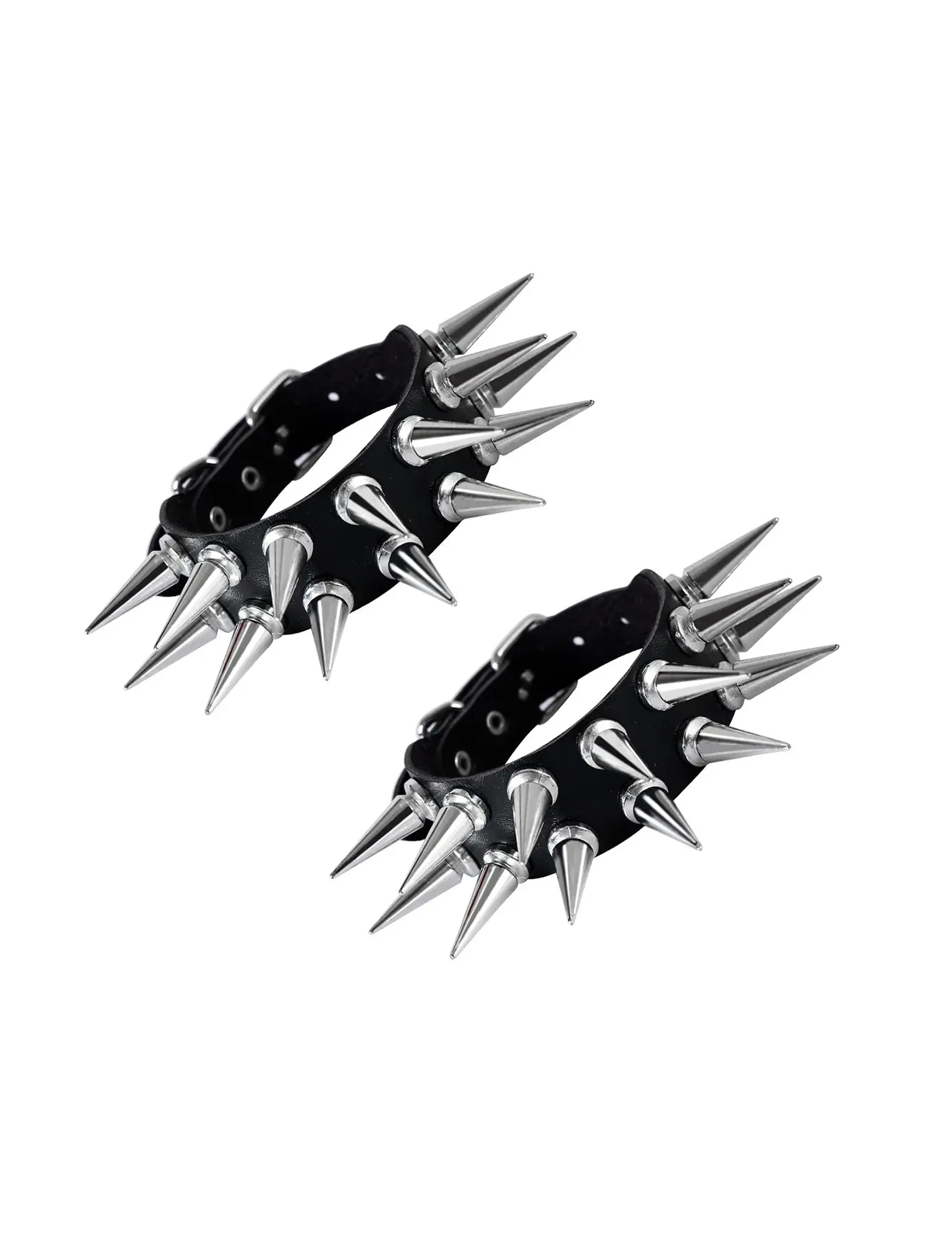 1/2PCS PU Leather Braclet for Man Women Goth Punk Rock PU Leather Cuff Studded Wristband Black Punk Style Gothic Bracelet Jewelry Adjustable Cuffs Cuff Bangle