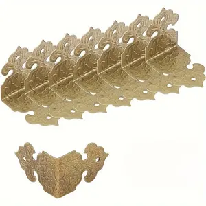 10pcs Decorative Corner Protectors - Edge & Corner Guards for Furniture Fittings with Wood Box Feet, Corner Protection, Anti-Scratch, and Furniture Decoration