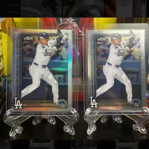 2025 Topps Chrome Baseball #1 Shohei Ohtani Refractor w/ Base Card