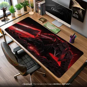 Berserk Armor Crouch Mouse Pad - Guts Predator Stance Desk Mat, Dragonslayer Strike Anime Pad, Dark Fantasy Gift Decor