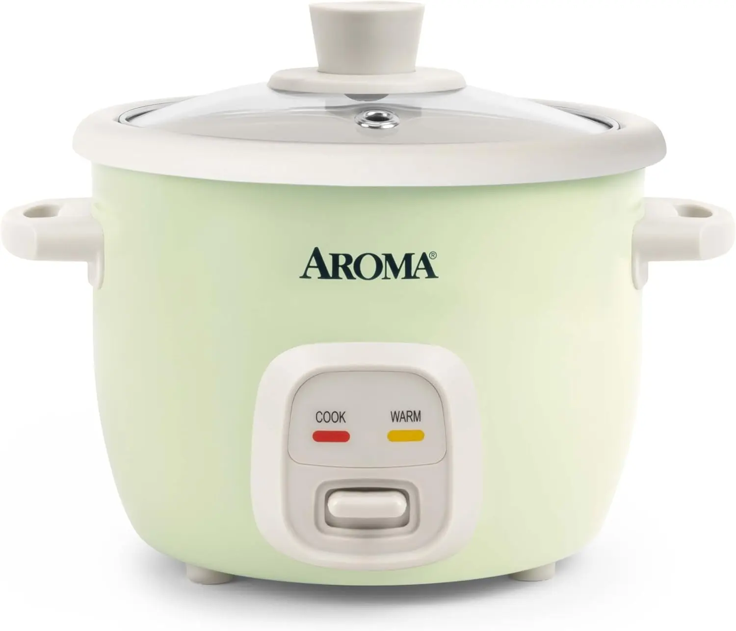AROMA Mini Rice Cooker, 2-Cup (Uncooked) / 4-Cup (Cooked), Grain Cooker, Soup Maker, Oatmeal Cooker, Auto Keep Warm, 1 Qt, Light Green