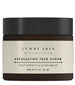 LUMMI'S Natural Exfoliating Face Scrub with Fruit Extracts and Jojoba Beads for Gentle Exfoliation and Deep Nourishment - Skincare