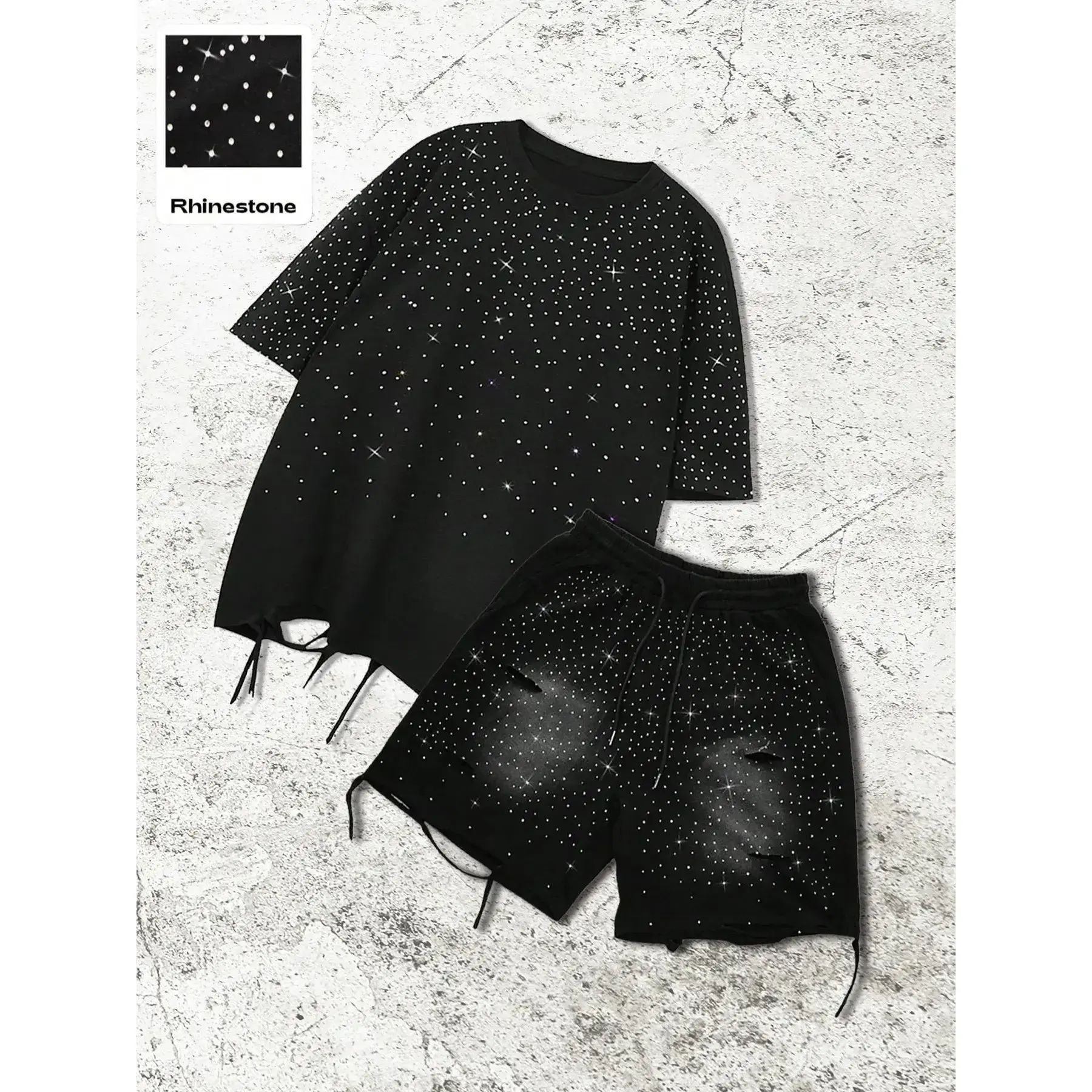 rhinestones t-shirt - TikTok Shop