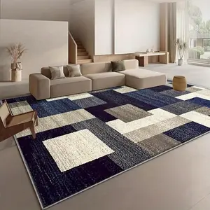 Velvet Machine Washable Polyester Area Rug Nordic Simple Pattern Room Indoor Fluffy Thickened Non-Slip Bedroom Nordic Rug, Quiet Sleep Atmosphere, Soft Touch Relaxing Bohemian Style Velvet Rug - Soft Non-Slip And Machine Washable