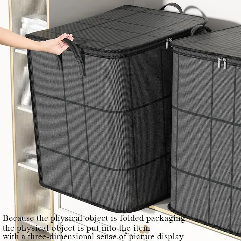 Large Capacity Clothes Storage Carrying Bag, 1 Count Foldable Clothes Storage Organizer, Multipurpose Versatile Storage Bag for Home Bedroom Dormitory, Clothing Storage Bags