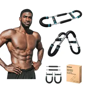 Twister Arm Exerciser, Hydraulic Arm Workout Bar – Home Chest Expander & Arm Trainer with Adjustable Power Resistance