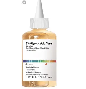 7% Glycolic Acid Exfoliating Toner, Exfoliating Facial Toner, Smooth Skin, Even Tone, Hydrating Formula, Pore Minimizer (Large, Unscented)