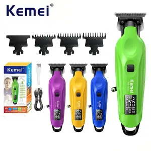Kemei 1693 Candy-Colored Electric Cordless Hair Trimmer Professional barber Hair Clipper Rechargeable Men Finish Hair Cutting Machine