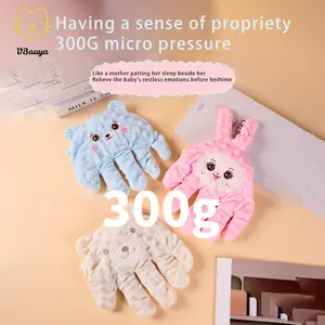 Baby Bunny/Bear Soothing Palms Cute Rechargeable Automatic Startle Prevention Hand Glove for Sleeping