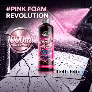 【HELLO LEIBOO】High-Foaming PH-Neutral Car Soap - Perfect for Foam Cannons & Bucket Washes, Foam pre-wash solution softens dirt and dust on the car paint surface, Safe on All Vehicle Finishes - Pink
