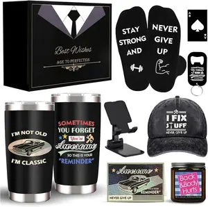 Father's Day Gift Birthday Gifts for Mens Him Who Have Everything, Unique Birthday Gift Baskets for Men Dad Husband Brother Boyfriend, Funny Grandpa Uncle Father Presents Man Black Thank you Gifts Ideas