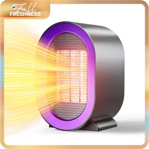 2S Fast Heating Ceramic Space Heater - High-Performance 110V Plug-in Power - Quiet Energy Saving Desktop Heater with Advanced Safety Protection for Cozy Office & Home