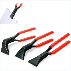 3-Piece Sheet Metal Bending Pliers Set, Hand Seamers for Roofers, Plumbers, Straight, 45 & 90 Metal Bender Tool