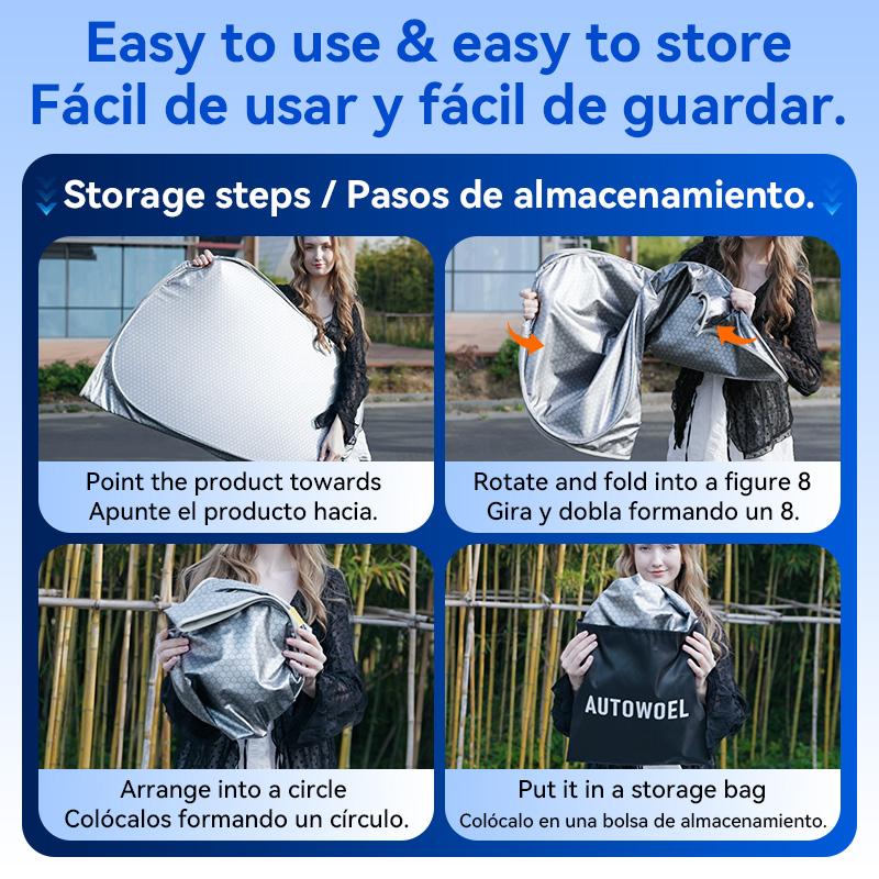 2026Windshield sunshade cover,2-Layer effectively blocks car window sun,foldable auto interior accessories,effectively blocks UV rays,Off-white,Please specify the vehicle model, size, and color in the order notes.