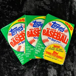 Three Packs of 1990 Topps Baseball Cards