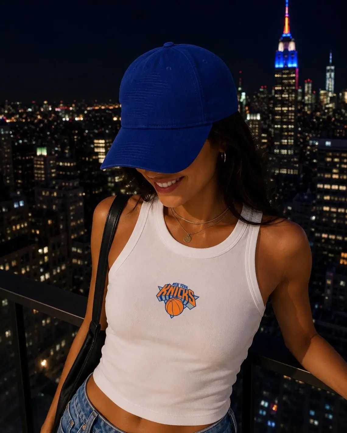 New York Basketball Tank, NY Basketball Fan Shirt, Playoff Game Day Tank, Racer Tank, Sports Mom Basketball Top, Tank top Crop Top