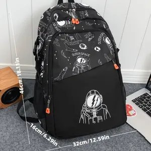 6.08 Gallon Waterproof Astro Theme Backpack - Durable Nylon, Light And Stylish, Suitable For Men | Ideal For School, Travel, Commuting | Perfect Father's Day Gift